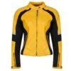 Motogirl Fiona Womens Leather Jacket - Yellow