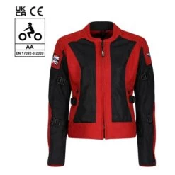 Motogirl Jodie Vented Jacket - Red -Ride Style Shop motogirl jodie vented jacket red 5
