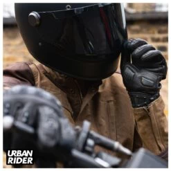 KNOX ORSA LEATHER GLOVE - BLACK 16 KNOX ORSA LEATHER GLOVE - BLACK -Ride Style Shop orsaleatherup4