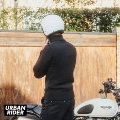 Pike Brothers 1923 Merino Turtle Neck - Black -Ride Style Shop pike brothers 1923 merino turtle neck black back