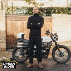 Pike Brothers 1923 Merino Turtle Neck - Black -Ride Style Shop pike brothers 1923 merino turtle neck black stood