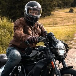 Richa Charleston Leather Jacket - Brown -Ride Style Shop richa charleston leather jacket brown 5