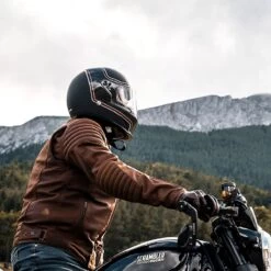 Richa Charleston Leather Jacket - Brown -Ride Style Shop richa charleston leather jacket brown 6