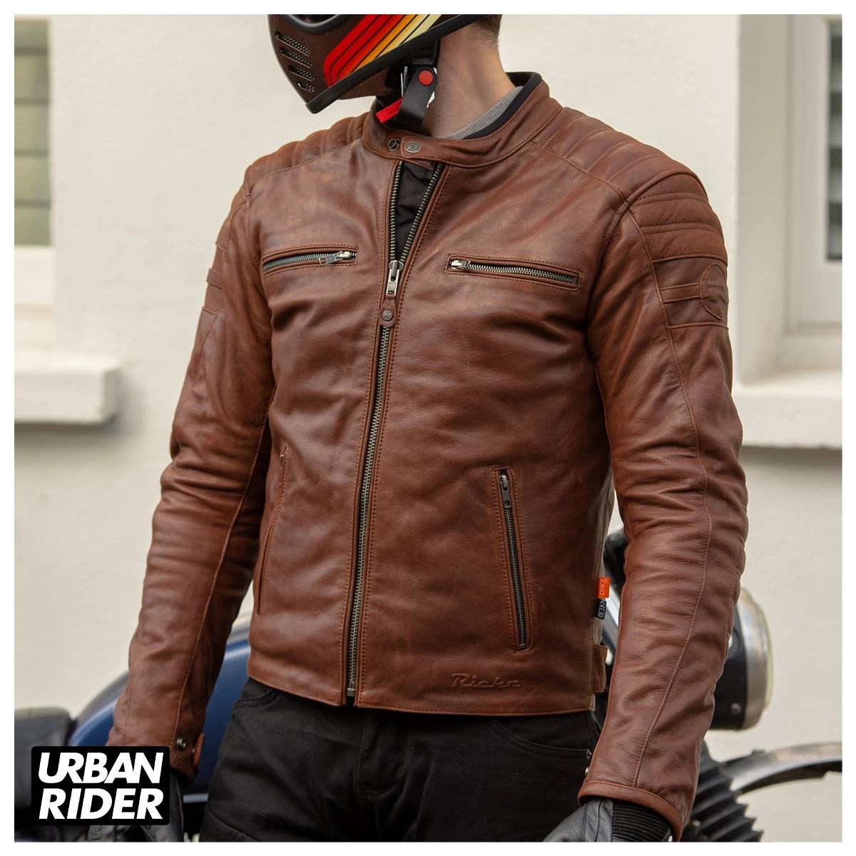 Richa Daytona 2 Leather Jacket - Brown 12 Richa Daytona 2 Leather Jacket - Brown - Image 12