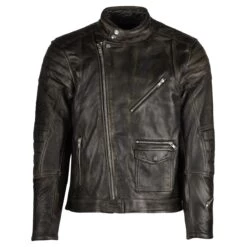 Age Of Glory Rocker Leather Jacket - Black