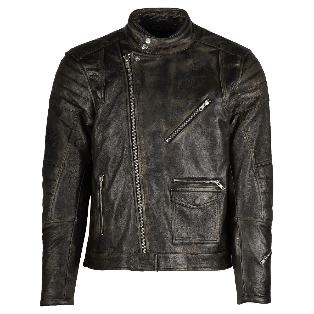 Age Of Glory Rocker Leather Jacket - Black 1 Age Of Glory Rocker Leather Jacket - Black