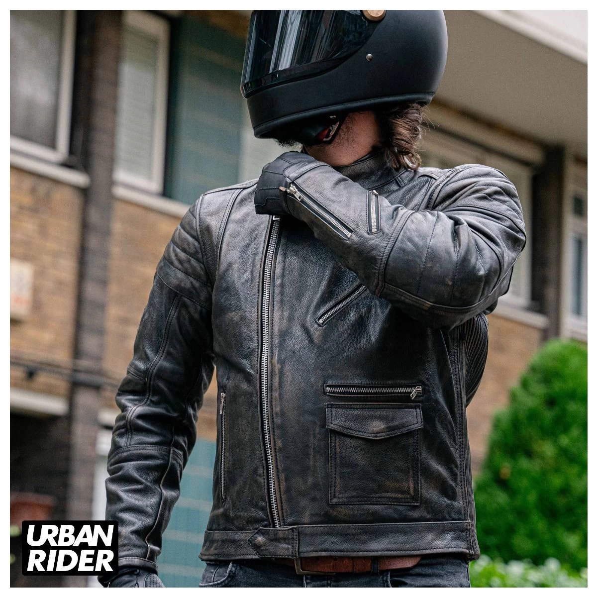 Age Of Glory Rocker Leather Jacket - Black 4 Age Of Glory Rocker Leather Jacket - Black - Image 4