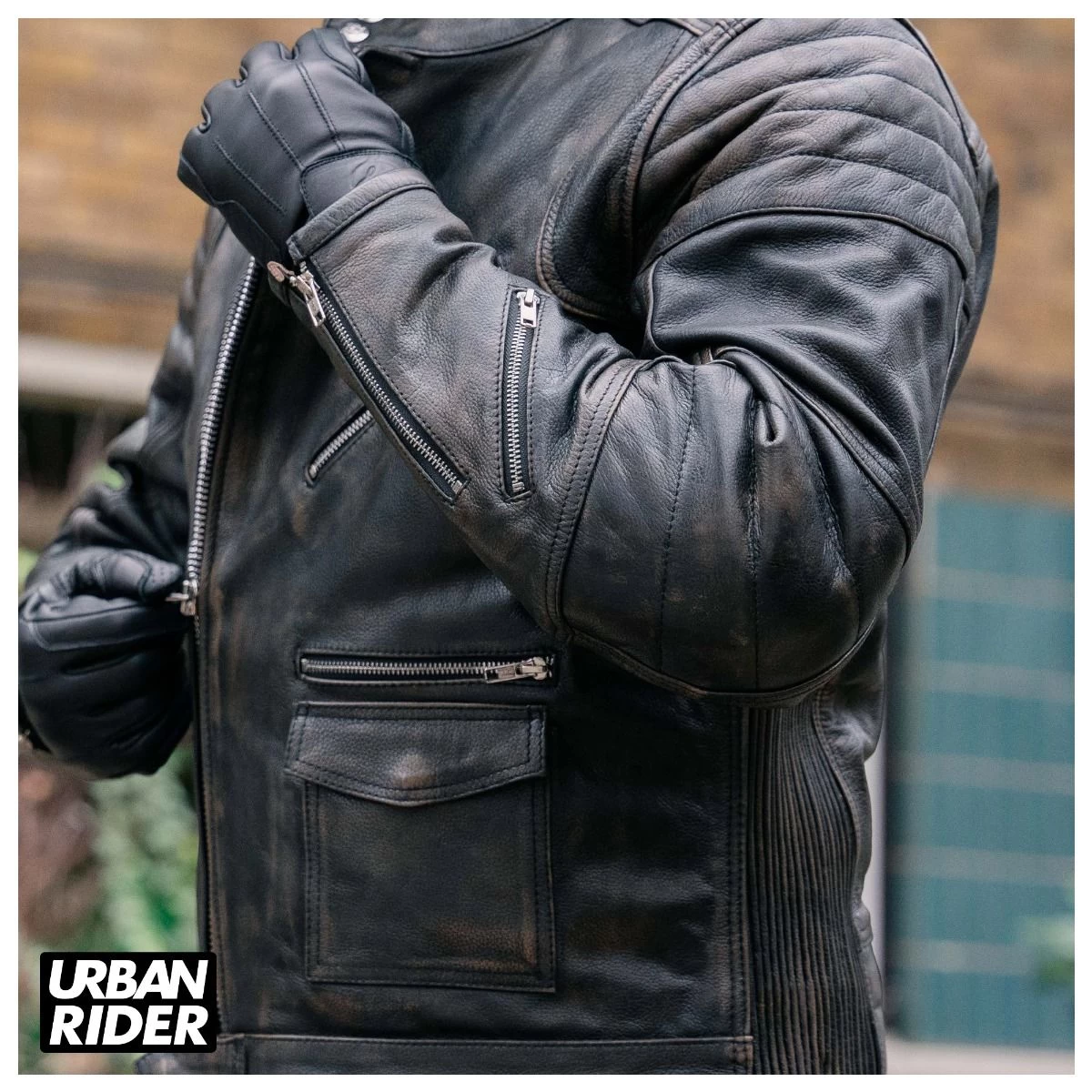 Age Of Glory Rocker Leather Jacket - Black 3 Age Of Glory Rocker Leather Jacket - Black - Image 3