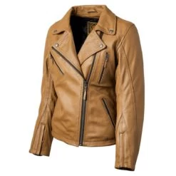 Roland Sands Design Atherton 74 Womens Leather Jacket - Kahlua