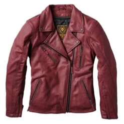 Roland Sands Design Atherton 74 Womens Leather Jacket-Merlot -Ride Style Shop roland sands design atherton 74 womens leather jacket merlot 3 1