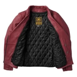 Roland Sands Design Atherton 74 Womens Leather Jacket-Merlot -Ride Style Shop roland sands design atherton 74 womens leather jacket merlot 4 1