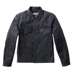 Roland Sands Design Dawson Trucker Jacket - Waxed Black -Ride Style Shop roland sands design dawson trucker jacket waxed black 2