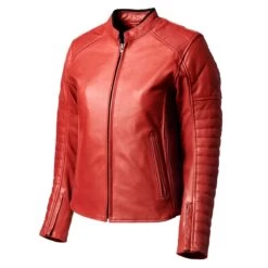 Roland Sands Design Maywood Womens Leather Jacket-Maraschino