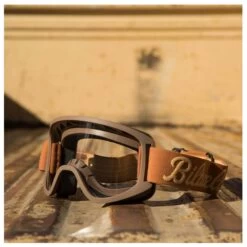 Biltwell Moto 2.0 Goggle - Script Chocolate -Ride Style Shop scipt choc