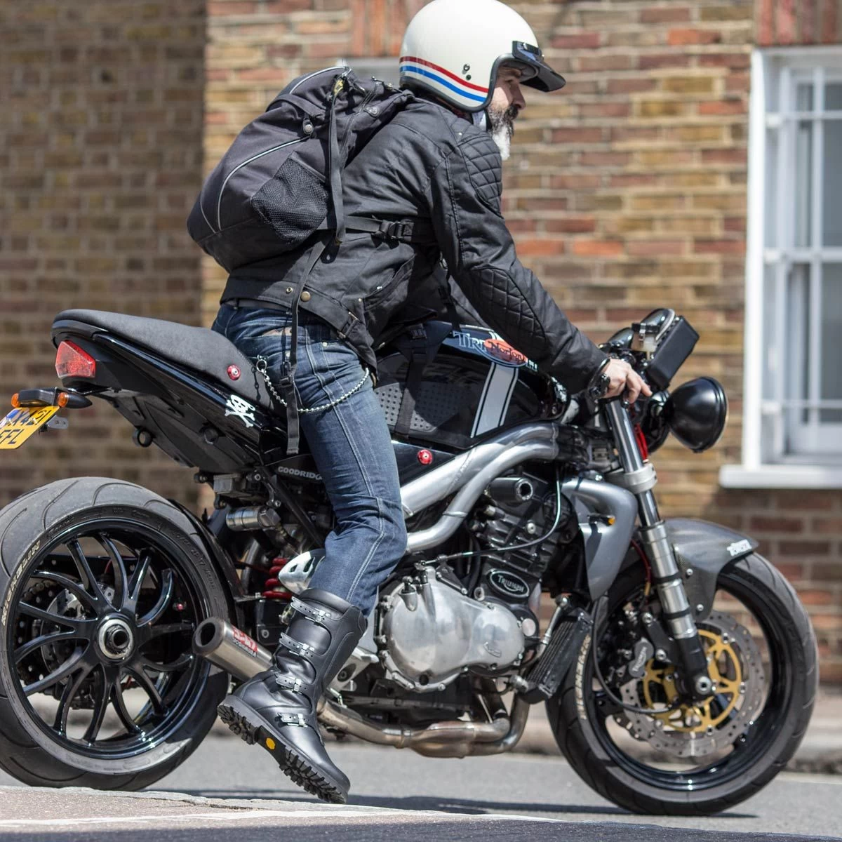 Bell Custom 500 Helmet - Stripes Pearl White 2 Bell Custom 500 Helmet - Stripes Pearl White - Image 2