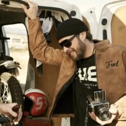 Fuel Sidewaze Leather Jacket - Tan -Ride Style Shop t1 1