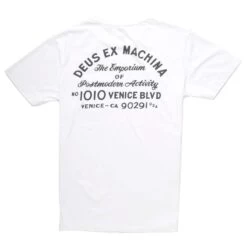 DEUS EX MACHINA VENICE ADDRESS POCKET T-SHIRT - WHITE