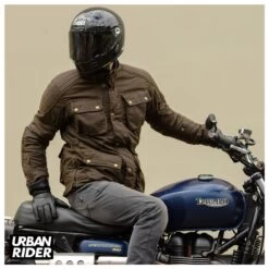 Merlin Tewkesbury Jacket - Olive -Ride Style Shop tewkesbury d3o wax jacket olive 3