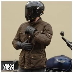 Merlin Tewkesbury Jacket - Olive -Ride Style Shop tewkesbury d3o wax jacket olive 4