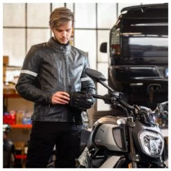 Richa Toulon 2 Leather Jacket - Black -Ride Style Shop toulon2blk1