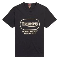 TRIUMPH MOTORCYCLES OVAL TEE - BLACK / BONE