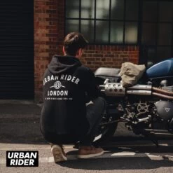 URBAN RIDER ADDRESS HOODIE - BLACK -Ride Style Shop urban rider address hoodie black prep