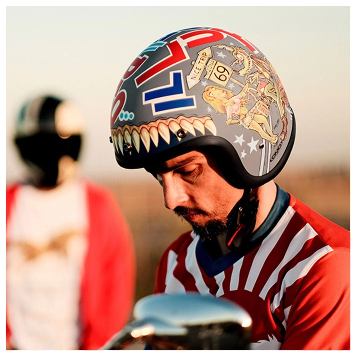 DMD Vintage Helmet - Wolf 2 DMD Vintage Helmet - Wolf - Image 2